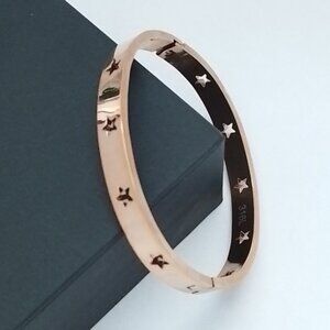 🌟 18K Gold Plated Star Bangle Rose Gold  316L Stainless Steel Trendy Jewelry